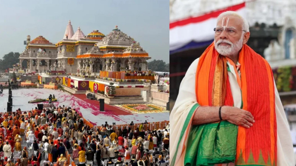Massive Security Cover in Ayodhya as PM Modi Arrives For Flag Hoisting; Anti-Drone Grid and Snipers in Place