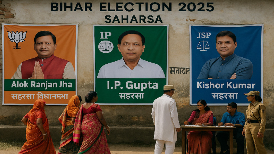 Bihar Election 2025: Tough Battle in Saharsa Between BJP, IIP, and Jan Suraj Candidates