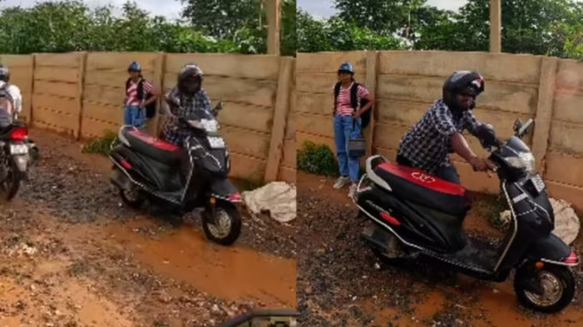 ‘Feels Like a Submarine’: YouTuber Helps Rapido Passenger Cross Waterlogged Bengaluru Road