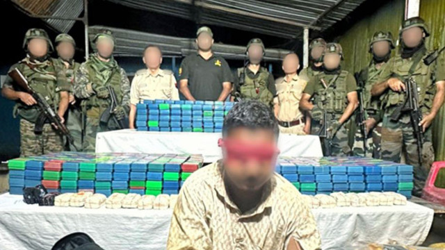 Heroin and Meth Worth ₹76 Crore Seized in Manipur; One Arrested in River Drug Bust