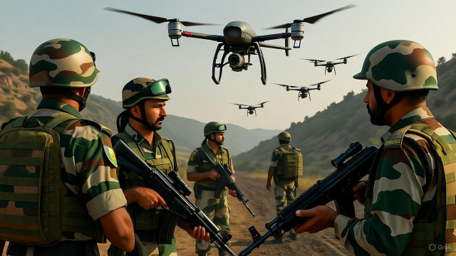 BSF Thwarts Pakistan Drone Conspiracy on Indo-Pak Border; Drug Consignment Seized in RS Pura