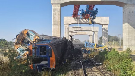At Least 22 Killed in Thailand After Construction Crane Hits Train