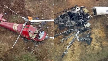 Caught on Camera: Helicopters Collide Over NJ Airport, One Pilot Dead