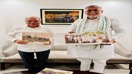 Coffee Table Book on Prahlad Singh Patel’s Padyatras Launched at MP Bhavan on Dandi March Day