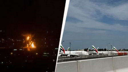 Iran Drone Attack Near Dubai Airport Sparks Massive Fire in Fuel Tank, Flights Suspended