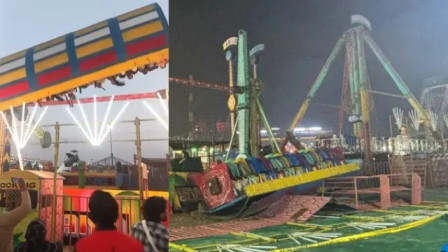 Funfair Horror: Packed Hammer Ride Breaks Mid-Air, Triggers Panic at Surajkund Mela