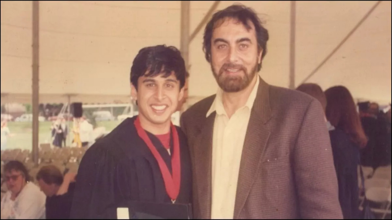  Kabir Bedi with his son