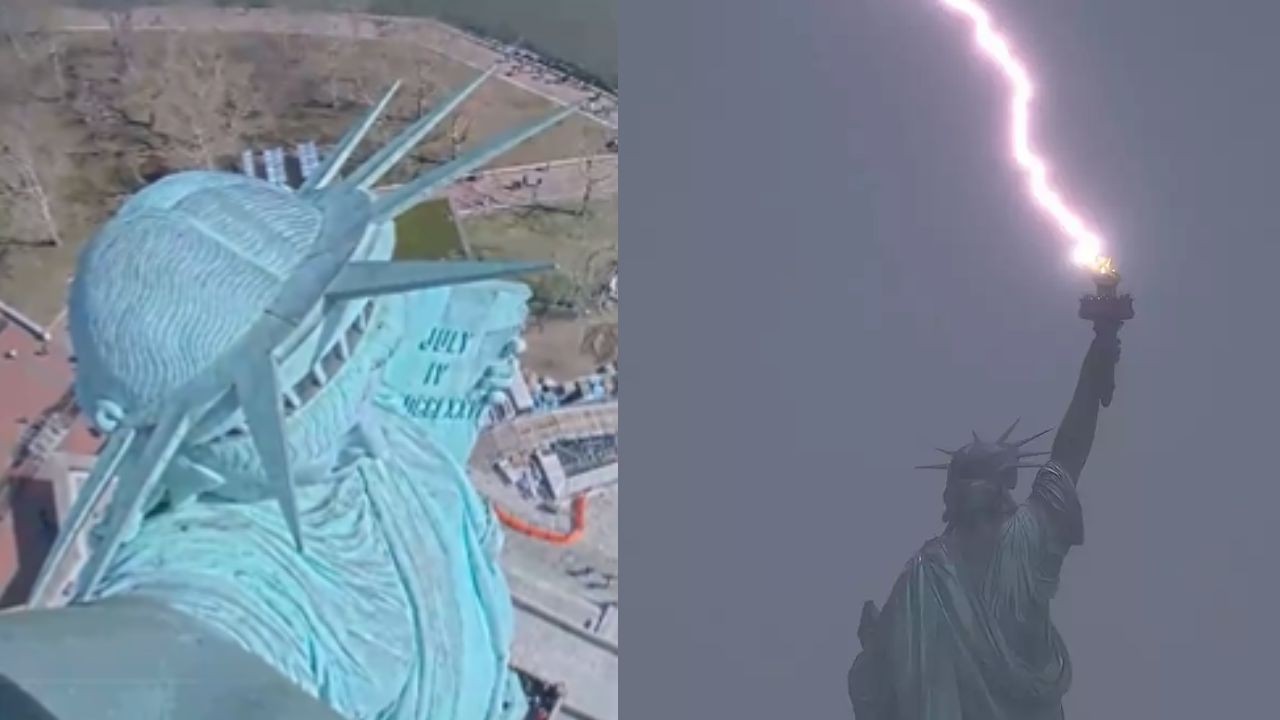 Earthquake of 4.8 magnitude shakes Statue of Liberty, day after lightning strikes its torch
