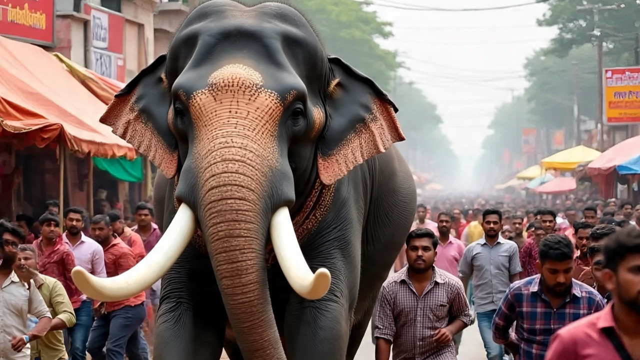 Ahmedabad: Chaos Erupts as Elephants Run Amok Due to Loud DJ Music During Jagannath Yatra