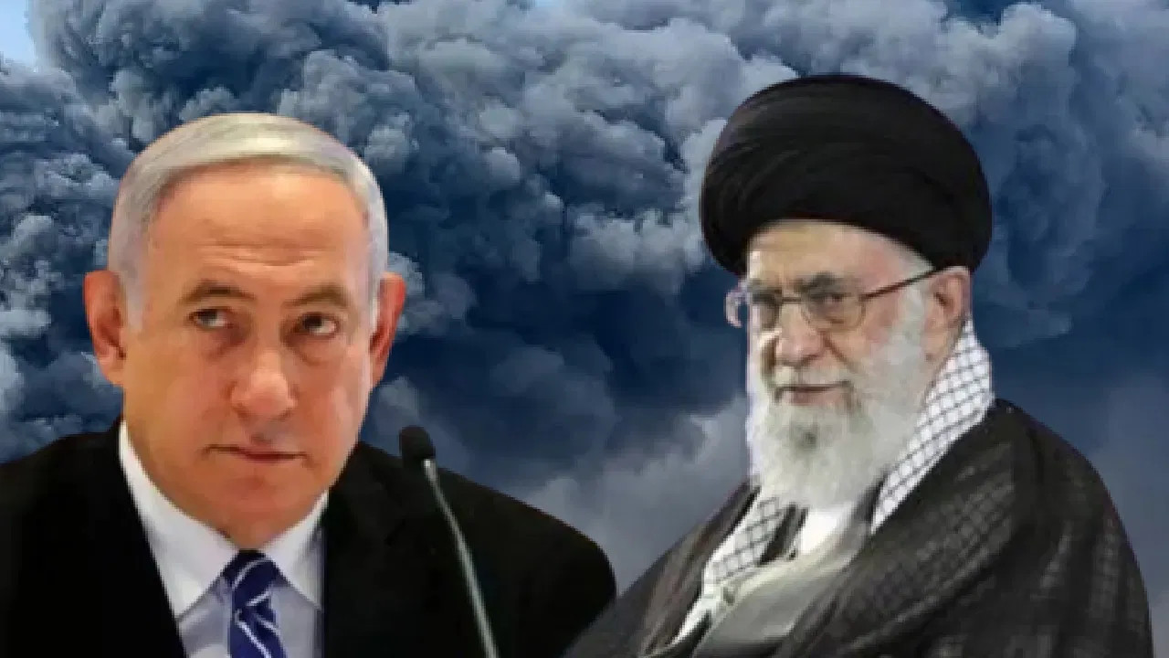 Benjamin Netanyahu and Iran's Supreme Leader Khamenei.