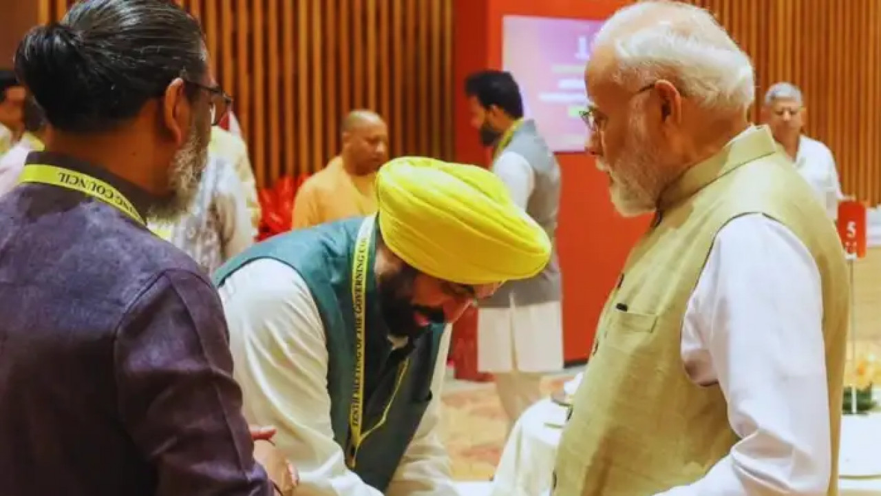 Bhagwant Mann with PM modi
