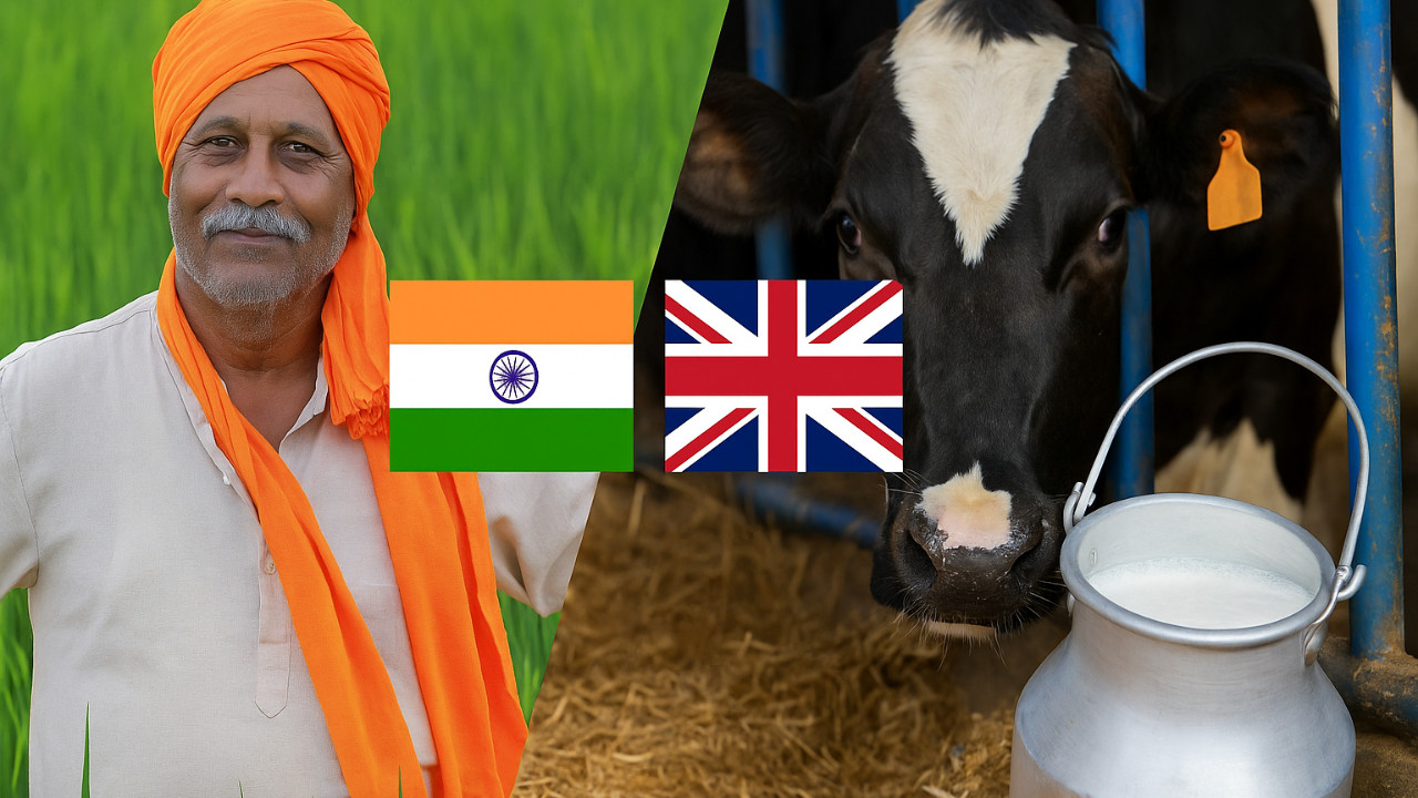 Big Win for Indian Farmers in UK-India Trade Deal — No Tariff Cuts on Dairy