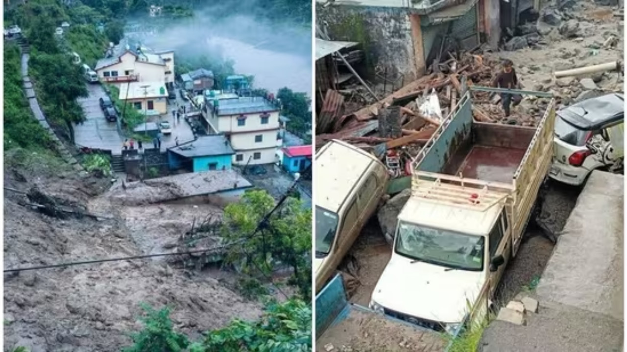 Cloudburst in Chamoli: 1 Dead, Homes and Cars Buried in Debris
