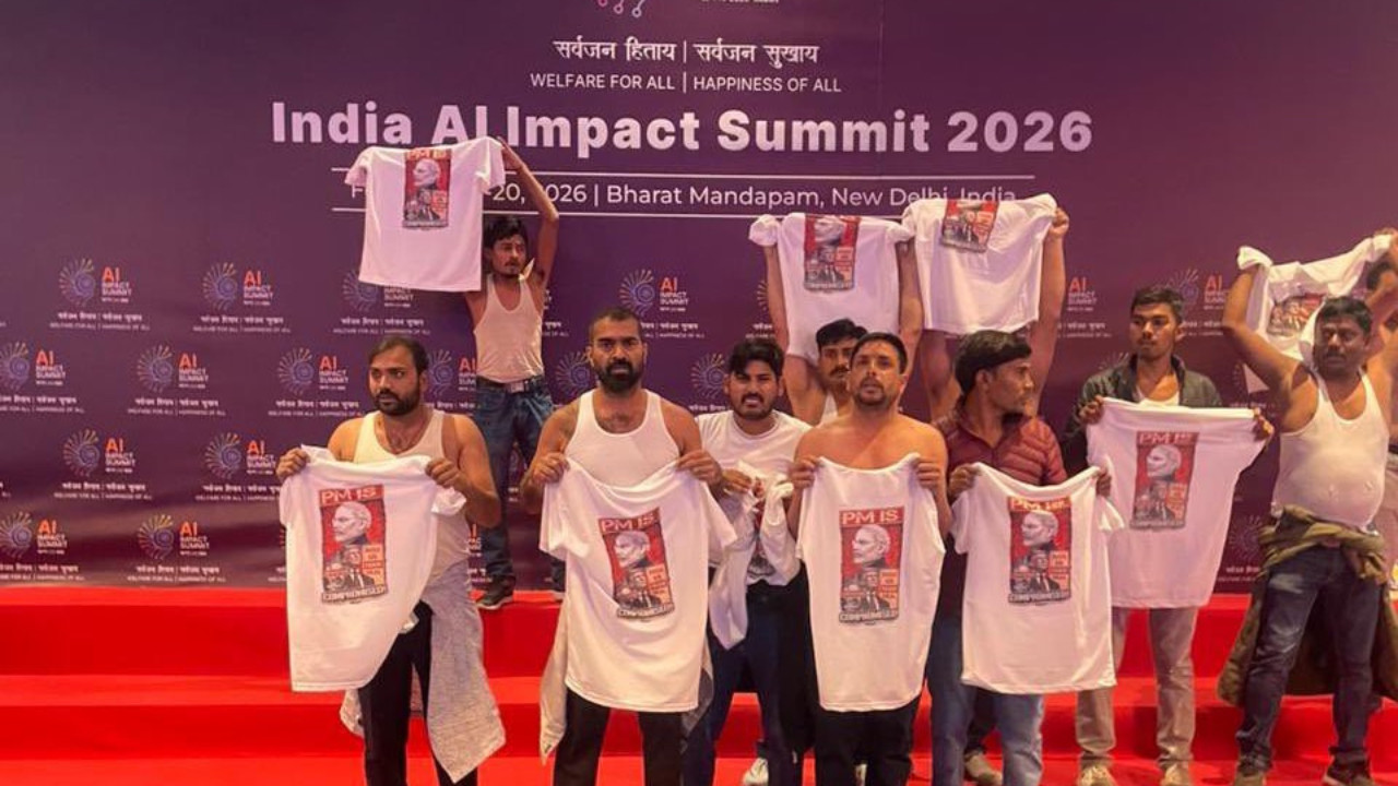 Delhi Police cracks down on shirtless protest at AI Summit, registers FIR