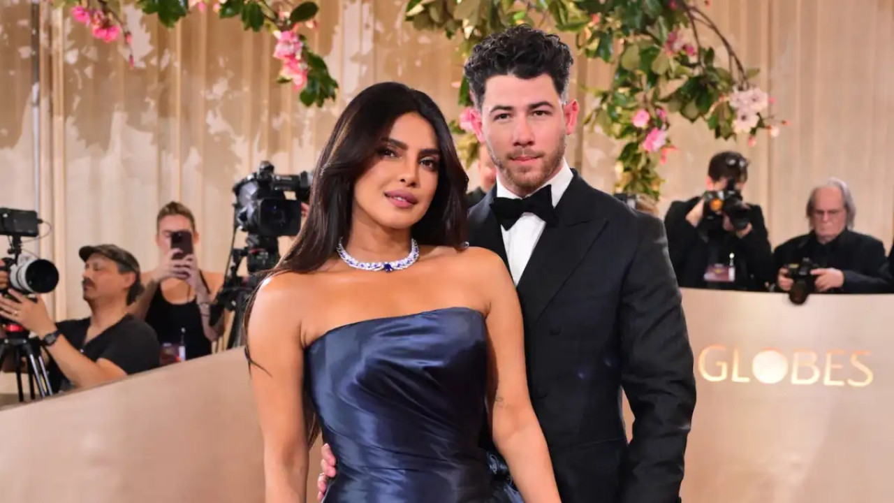 Priyanka Chopra Steals the Spotlight in Blue Dior Gown at Golden Globes