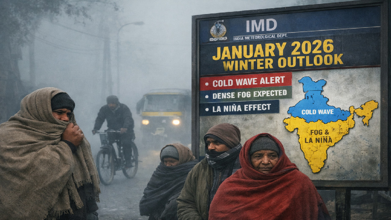 How Cold Will January 2026 Be? IMD Flags Fog and Cold Wave Risk Across India