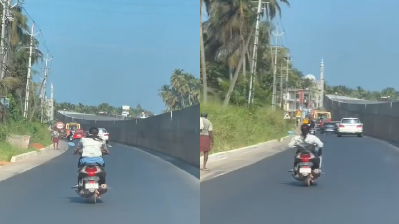 Incredible Scooter Stunt by a Woman Sparks Debate