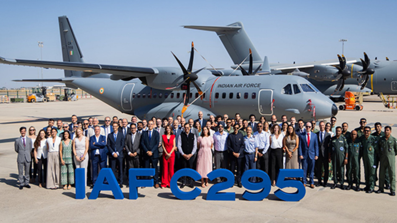 India Gets Final Airbus C-295 Military Aircraft from Spain