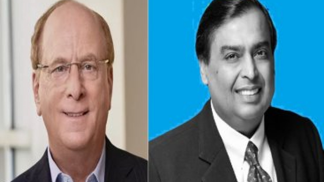 Mukesh ambani &  Larry Fink