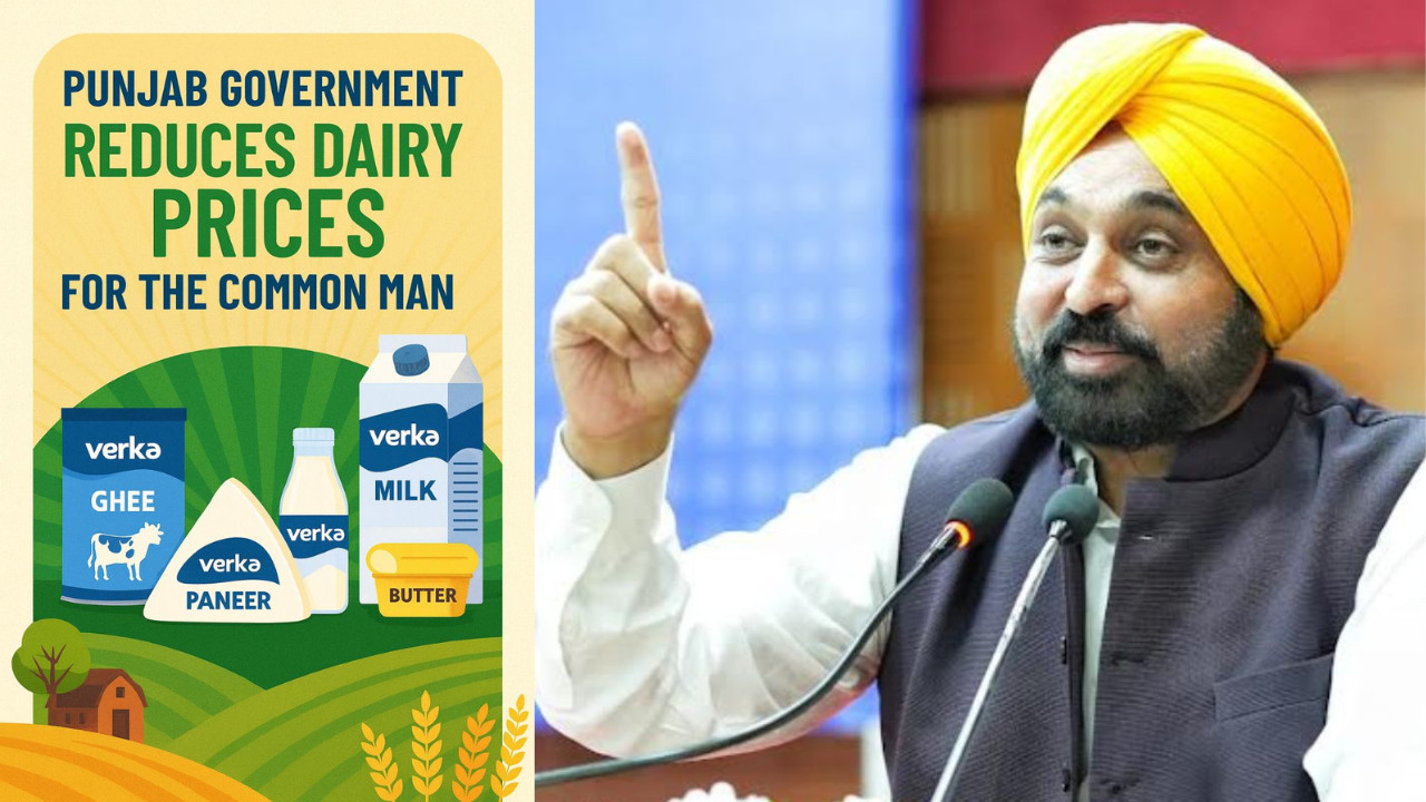 Punjab CM Mann announces price cuts for Verka Milk and Dairy Products