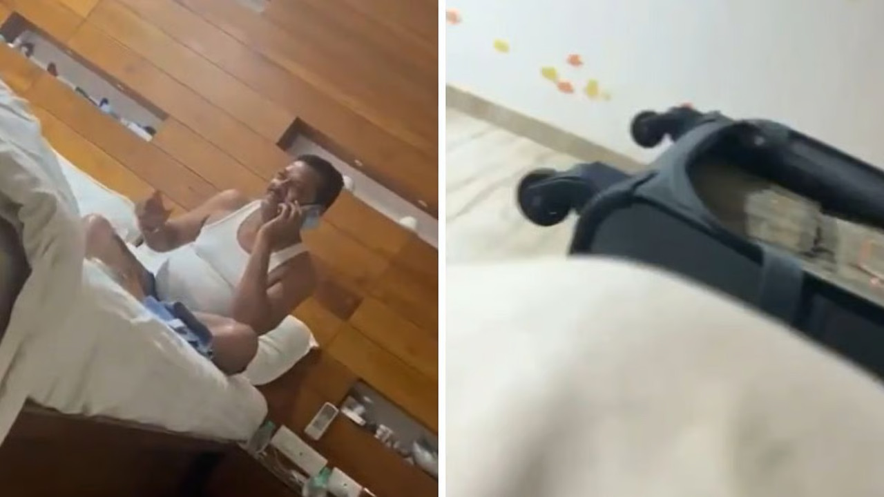 Sena MLA Sanjay Shirsat with bag full of cash day after tax notice