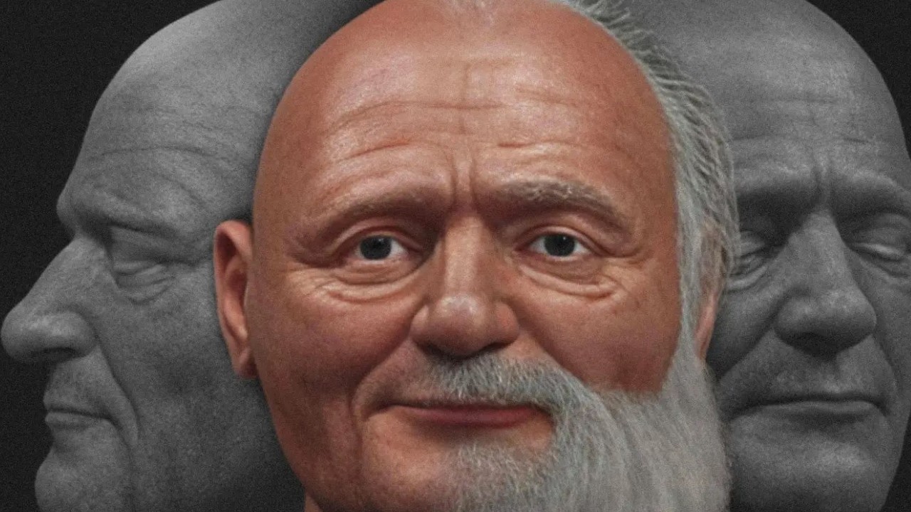 The resulting image showcases a strong and gentle face