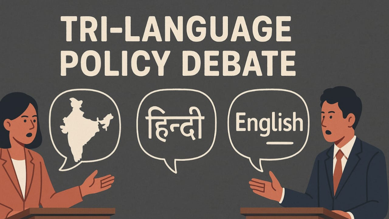 The tri-language policy debate