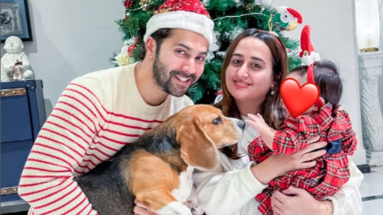 Varun Dhawan and Natasha Dalal Celebrate Their First Christmas as Parents with Adorable Family Photo