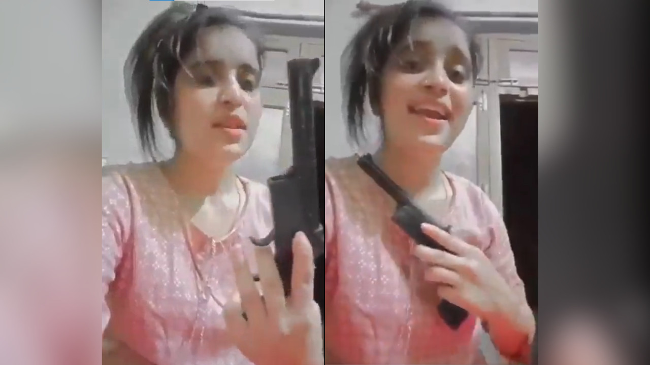 Young Woman in Jhansi Goes Viral for Displaying Unlicensed Gun in Shocking Videos