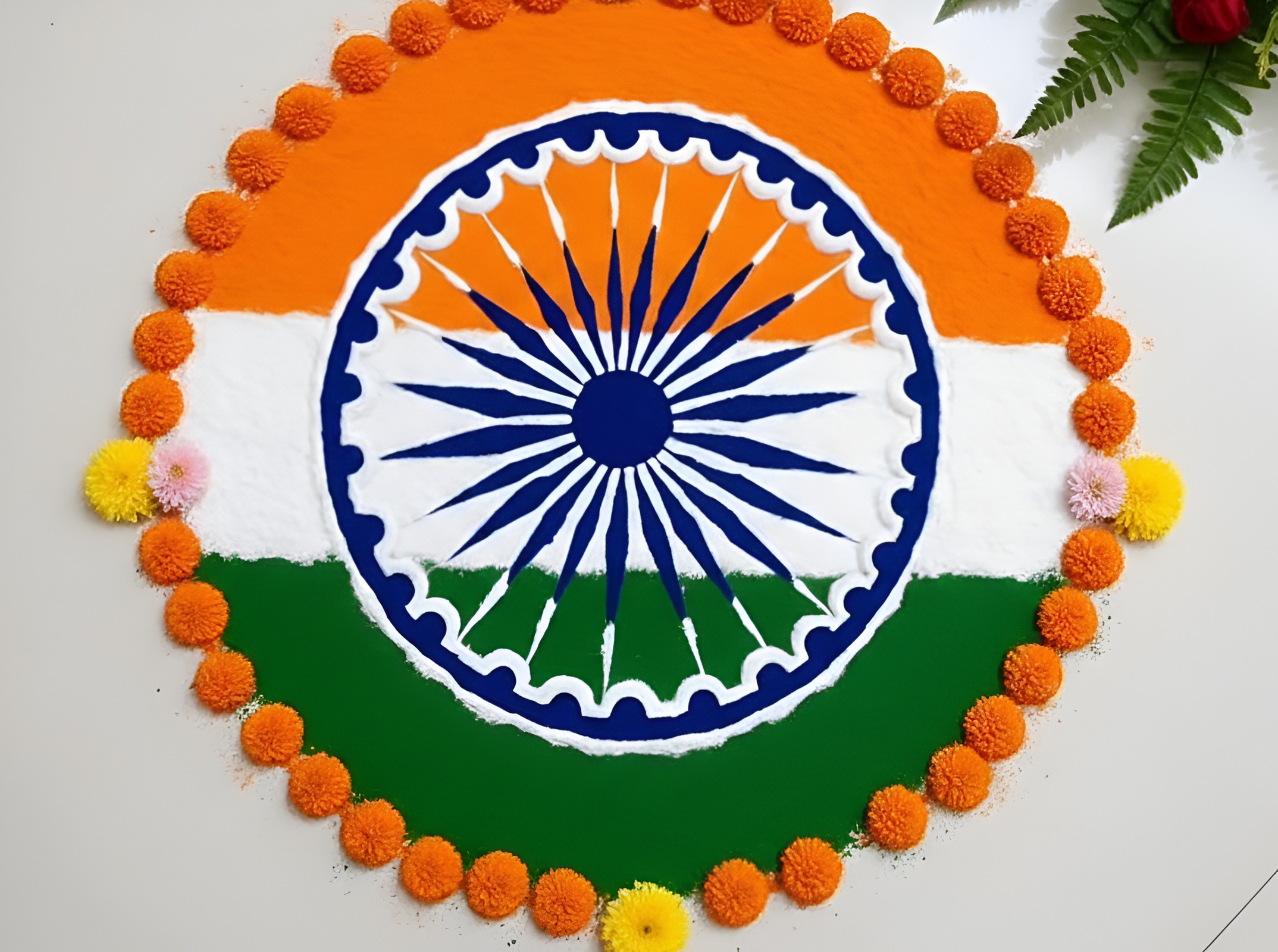 Ashoka Chakra rangoli