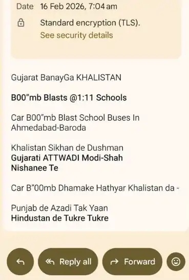 email warned that the schools would be attacked at 1:11 pm. email warned that the schools would be attacked at 1:11 pm.