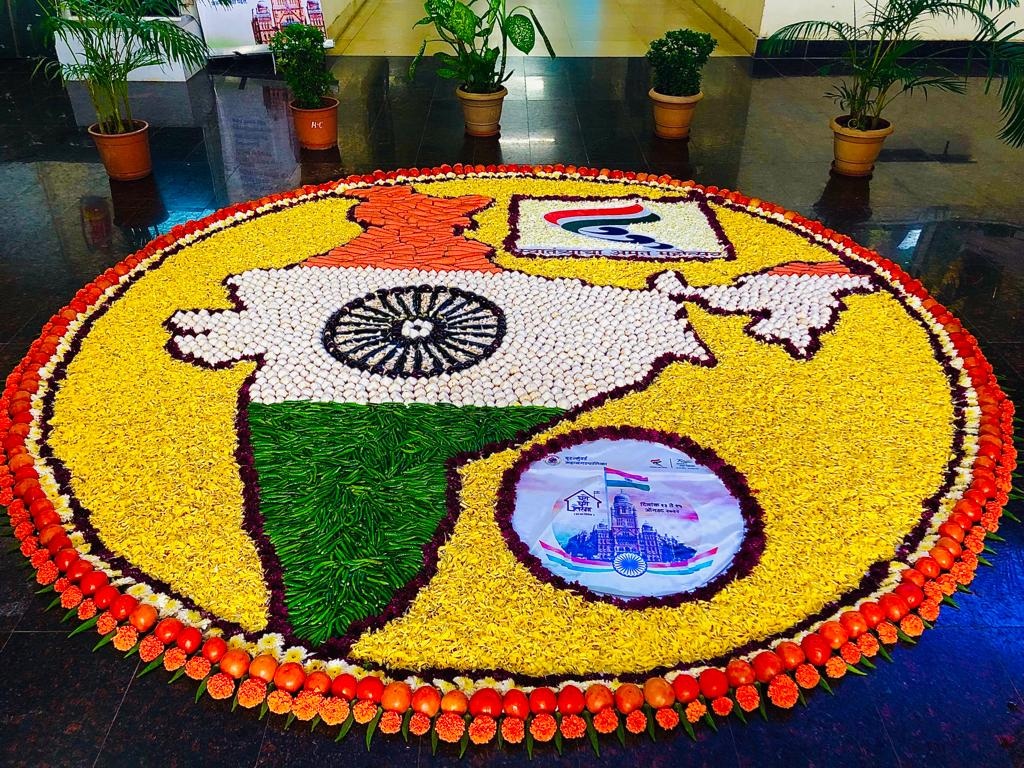 eco-friendly rangoli
