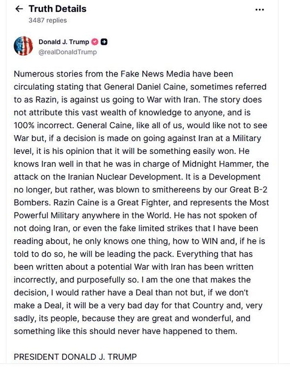 US President Donald Trump said his top general isn’t opposed to such a war.