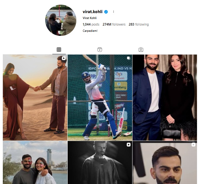 Virat Kohlis account reappeared Virat Kohlis account reappeared