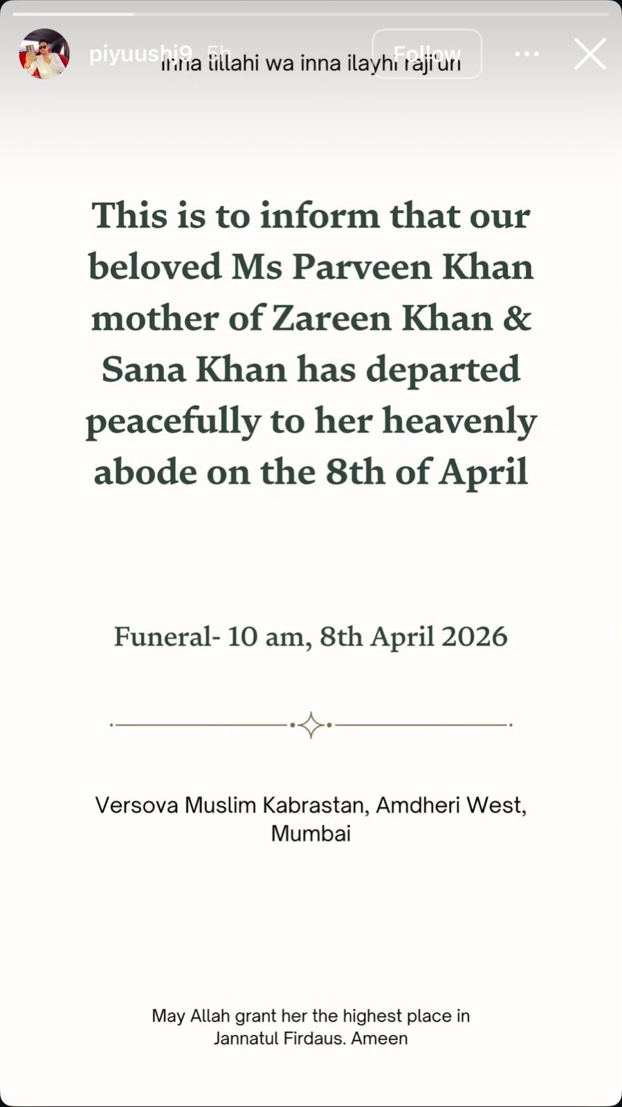 Zareen Khans team Zareen Khans team