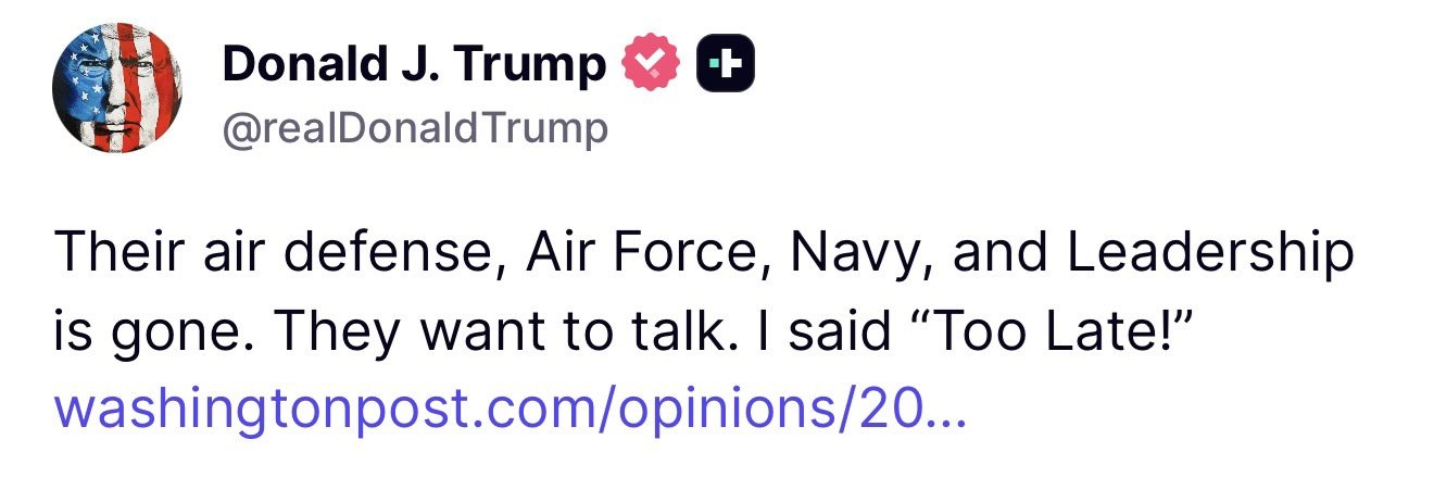 US President Donald Trumps Truth Social account